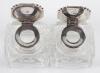 A Victorian silver twin pot inkstand, Gibson & Langman, London 1898 - 13