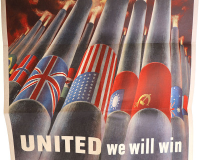 WW2 US Poster – ‘UNITED WE ARE STRONG UNITED WE WILL WIN’ - 8