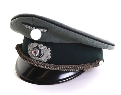 WW2 German Pioneer Officers Visor Cap