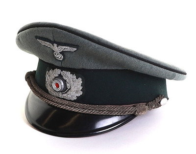 WW2 German Pioneer Officers Visor Cap - 3