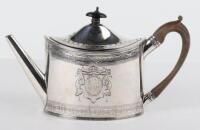 A George III silver teapot, Patrick & Anne Bateman, London 1791