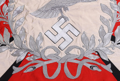 Rare WW2 German Luftwaffe Flak Regimental Standard (Standarte) - 35