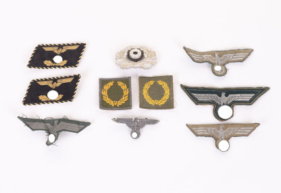 Grouping of WW2 German Cloth & Metal Insignia