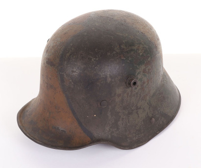 WW1 German M-17 Camouflaged Steel Combat Helmet