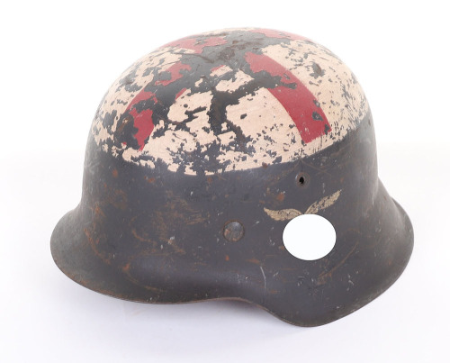 Rare WW2 German Luftwaffe Medics Steel Combat Helmet