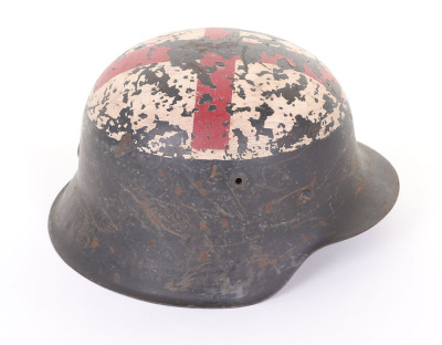 Rare WW2 German Luftwaffe Medics Steel Combat Helmet - 6