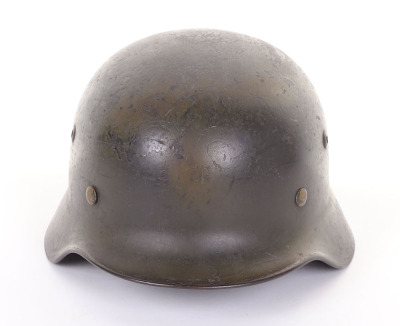 WW2 German Double Decal M-35 Camouflaged Steel Combat Helmet - 5