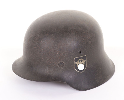 WW2 German Field Police Double Decal M-42 Steel Combat Helmet