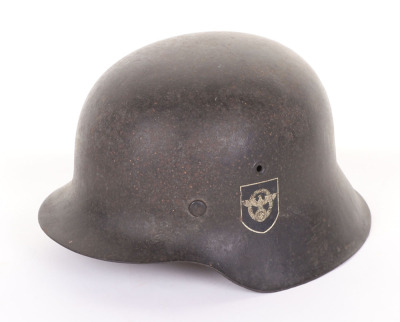 WW2 German Field Police Double Decal M-42 Steel Combat Helmet - 2