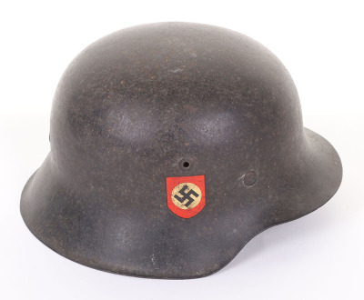 WW2 German Field Police Double Decal M-42 Steel Combat Helmet - 5