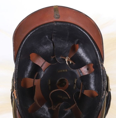 Imperial German Prussian Artillery One Year Volunteers Helmet with Prade Plume - 11