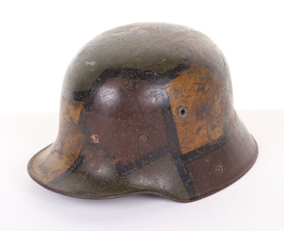 WW1 German M-17 Camouflaged Steel Combat Helmet