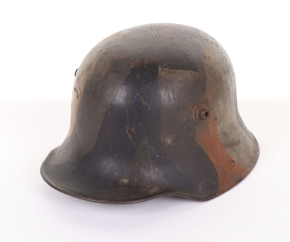 WW1 German M-16 Camouflaged Steel Combat Helmet