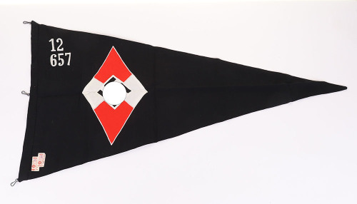 Third Reich Hitler Youth / B.D.M Unit Pennant Flag