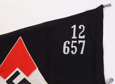 Third Reich Hitler Youth / B.D.M Unit Pennant Flag - 8