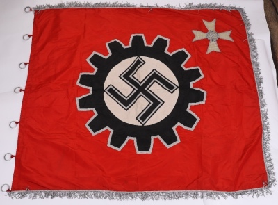 Rare Third Reich D.A.F (Deutsche Arbeitsfront) Wartime Honour Flag Bestowed Upon Factories who made Meritorious Contributions to the German War Effort, - 2