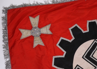 Rare Third Reich D.A.F (Deutsche Arbeitsfront) Wartime Honour Flag Bestowed Upon Factories who made Meritorious Contributions to the German War Effort, - 5