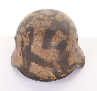 WW2 German Luftwaffe Double Decal Camouflaged Steel Combat Helmet - 6