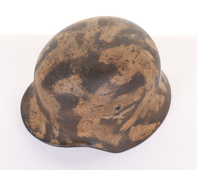 WW2 German Luftwaffe Double Decal Camouflaged Steel Combat Helmet - 16