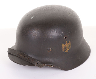 WW2 German Kriegsmarine (Naval) M-35 Steel Combat Helmet - 2