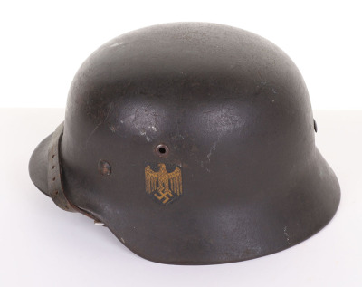 WW2 German Kriegsmarine (Naval) M-35 Steel Combat Helmet - 3