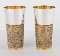 A pair of silver beakers, S Devlin, London 1969