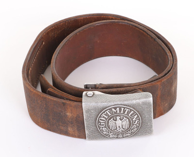 WW2 German Army Combat Belt & Buckle Set - 13