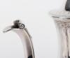 A George III silver bright cut coffee pot, J Daniel, London 1787 - 8