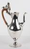 A George III silver bright cut coffee pot, J Daniel, London 1787 - 12