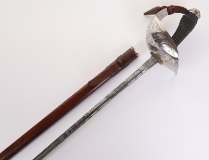 British 1912 Pattern Cavalry Officers Sword Belonging to 2nd Lieutenant Ronald Wynne-Jones 1st Royal Dragoons Killed on Active Service in North Africa 1941