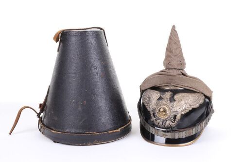 WW1 Imperial German Prussian Garde Regiment zu Fuss Officers Pickelhaube in Original Carry Case