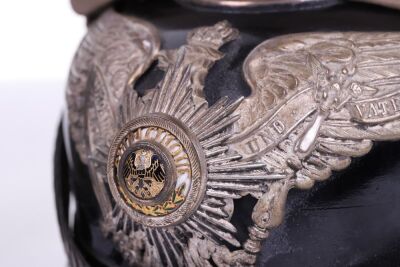 WW1 Imperial German Prussian Garde Regiment zu Fuss Officers Pickelhaube in Original Carry Case - 27