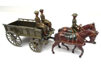 Britains RARE set 1450, Royal Army Service Corps GS Wagon, service dress, THIRD VERSION in steel helmets