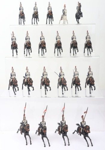 Britains from set 93, a near complete lower tray of Royal Horse Guards