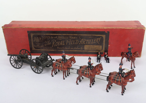 Britains set 317, RARE Royal Field Artillery at the halt