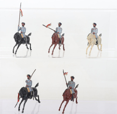 Britains from set 64, complete row of early 2nd Madras Lancers - 2