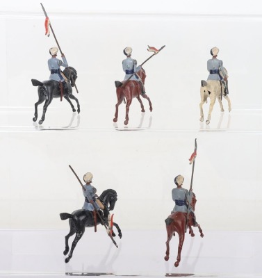 Britains from set 64, complete row of early 2nd Madras Lancers - 4