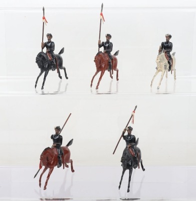 Britains from set 64, complete row of later 16th Light Cavalry - 2