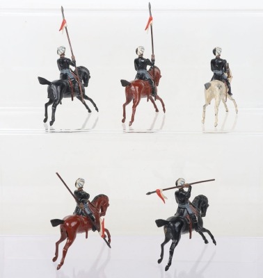 Britains from set 64, complete row of later 16th Light Cavalry - 4