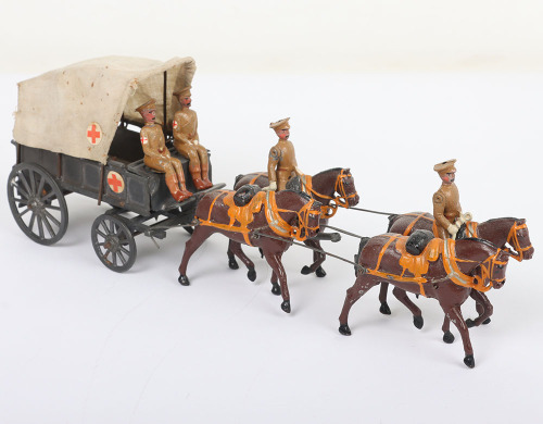 Britains set 145a, Royal Army Medical Corps four horse Ambulance Wagon, service dress