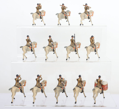 Britains set 101, Mounted Band of the 1st Life Guards, blue jackets - 4