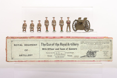 Britains set 1289 Gun of the Royal Artillery with Gunners and Officer, 1933-40