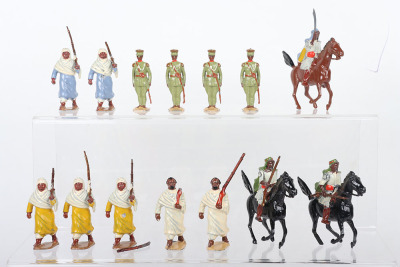 Britains set 1424 Bodyguards of the Emperor of Ethiopia, Abyssianians and Arabs, 1930s - 2