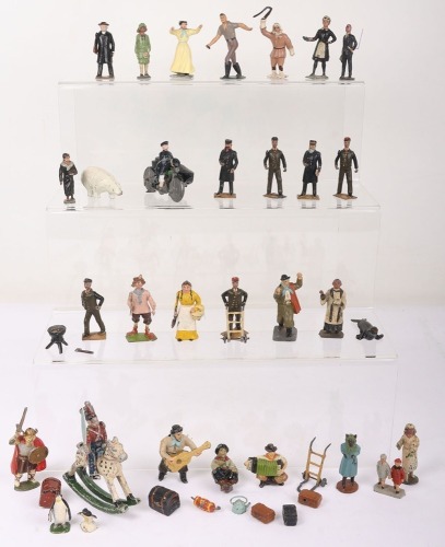 Collection of lead civilian figures