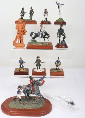 Hand painted mounted lead connoisseur soldier figures