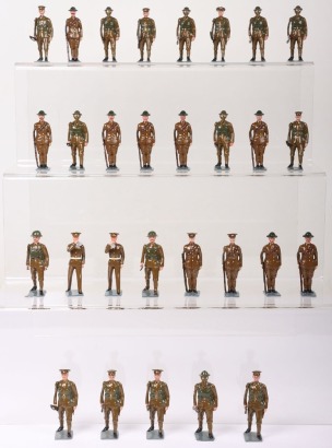 Professionally repainted WWI Britains toy soldiers