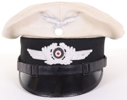 Scarce WW2 German Luftwaffe Air Ministry (Reichsluftfahrtministerium) NCO’s Summer Pattern White Topped Peaked Cap