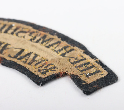 Rare Unofficial 11th Battalion The Hampshire Regiment Royal Jersey Cloth Shoulder Title - 5