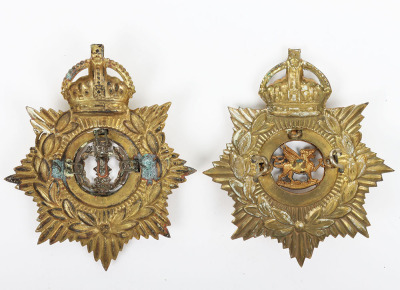 2x Kings crown other ranks Helmet Plates - 2