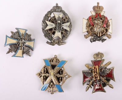 Five Imperial Russian Badges